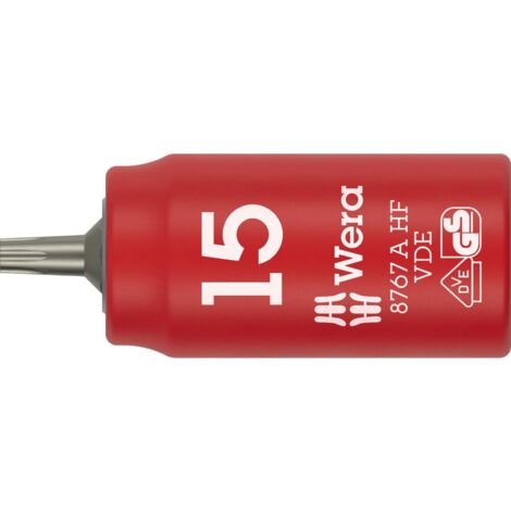 Douille 8767 A VDE HF 1/4 pouce TX 15 L.36mm WERA