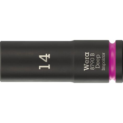 Douille 8790 B Impaktor Deep 3/8 pouce 14mm L.63mm WERA