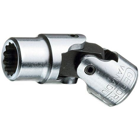 Douille à articulation 1/4'', Cote s/plats : 13 mm, Long. 42 mm