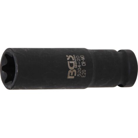 Douille à choc BGS E profil 20 mm acier chrome molybdène