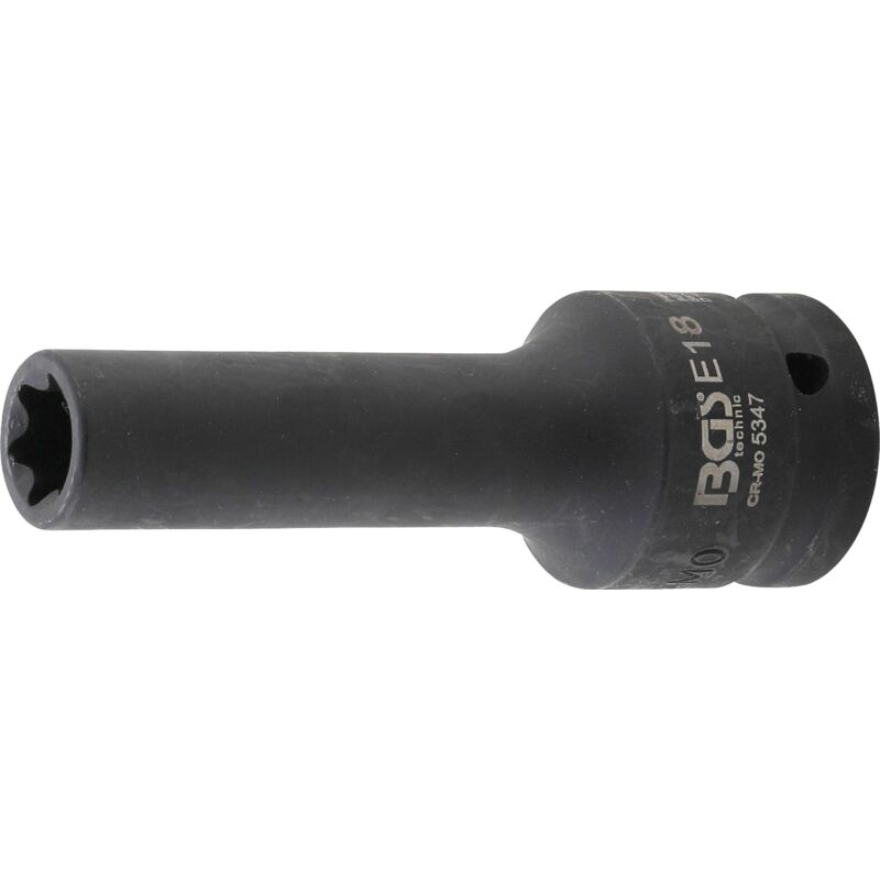 Douille à choc, profil e, profonde 20 mm (3/4'') E18 mm bgs 5347