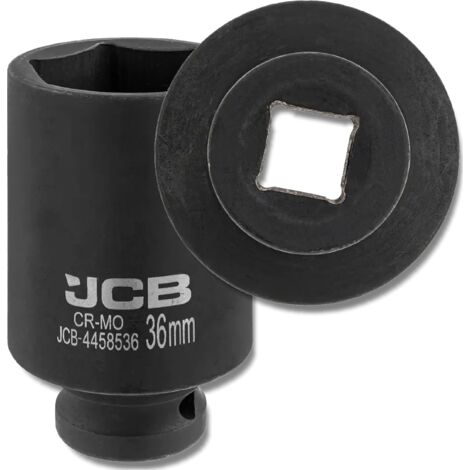Douille à choc profonde JCB 1/2" Cr-Mo 6 pans 36 mm