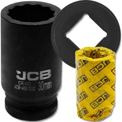 Douille à choc profonde JCB 3/4" Cr-Mo 6 pans 30 mm