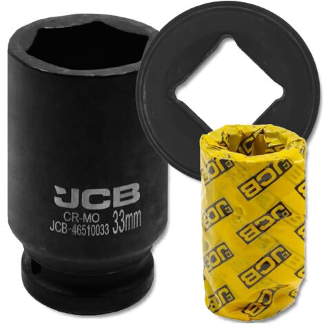 Douille à choc profonde JCB 3/4" Cr-Mo 6 pans 33 mm