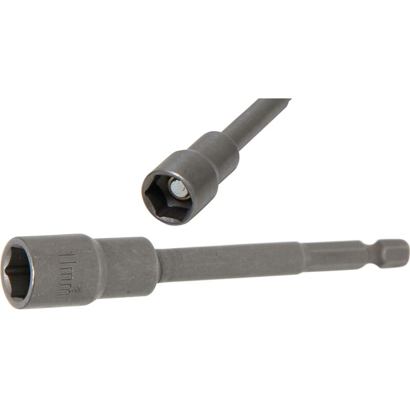 Douille à choc, six pans, extra longue pour perceuses 6,3 mm (1/4'') 11 mm bgs 2767