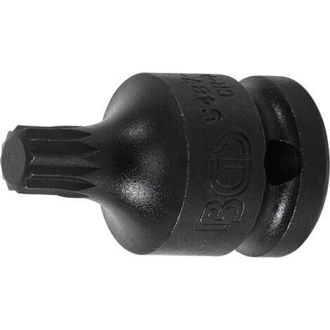 DOUILLE À EMBOUTS À CHOC  12,5MM (1/2'')  DENTURE MULTIPLE INTÉRIEURE (POUR XZN) M10 BGS 5487-M10