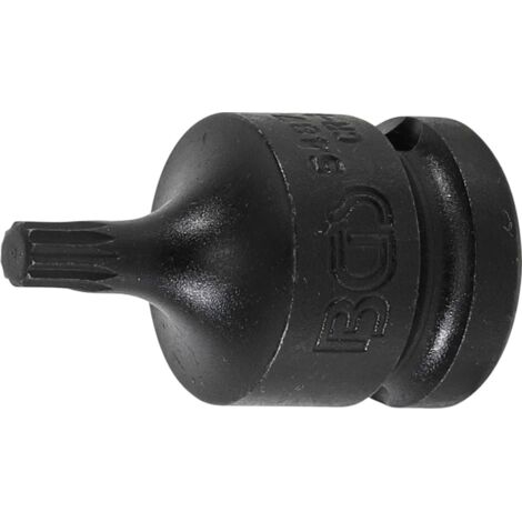 DOUILLE À EMBOUTS À CHOC  12,5MM (1/2'')  DENTURE MULTIPLE INTÉRIEURE (POUR XZN) M6 BGS 5487-M6
