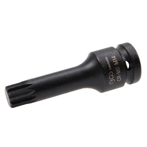 Douille à embouts à choc  longueur 78 mm  12,5 mm (1/2")  denture multiple intérieure (pour XZN) M14