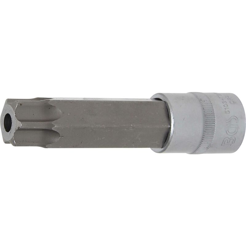 Douille à embouts longueur 110 mm 12,5 mm (1/2'') profil t (pour torx) avec perçage T100 bgs 5103-TB100