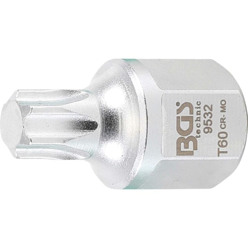 Douille à embouts pour courroies en v 12,5 mm (1/2''), hexagone mâle 22 mm profil t (pour torx) T60 bgs 9532