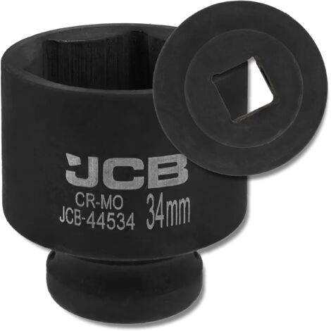 Douille à impact JCB 1/2" 34 mm 6 pans en acier Cr-Mo