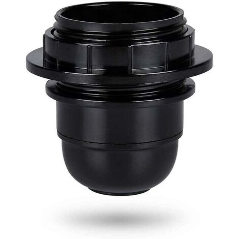 Douille a vis e27 noire - Douille lampe e27 anneau en plastique - Douille ampoule e27 - Support douille ampoule e27 pour plafond et lampe suspendue - e27 douille ampoule [Classe énergétique A++]