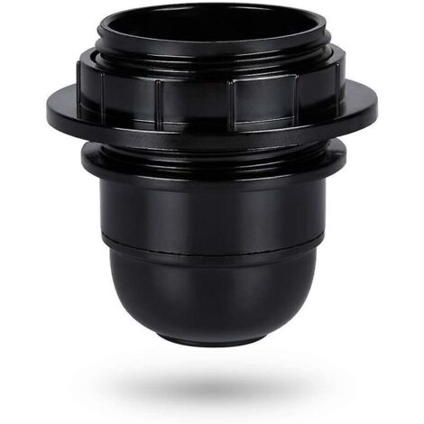 Douille a vis e27 noire - Douille lampe e27 anneau en plastique - Douille ampoule e27 - Support douille ampoule e27 pour plafond et lampe suspendue - e27 douille ampoule [Classe énergétique A++]