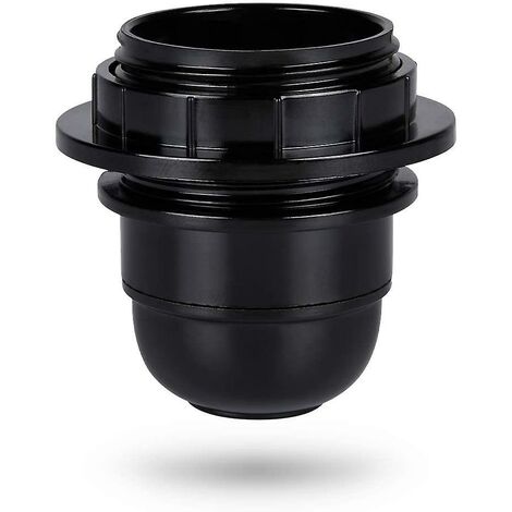 Douille a vis e27 noire - Douille lampe e27 anneau en plastique - Douille ampoule e27 - Support douille ampoule e27 pour plafond et lampe suspendue - e27 douille ampoule [Classe énergétique A++]