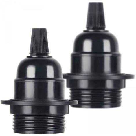 Douille à vis ES E27 pour ampoule, support de lampe suspendu noir - Douille à vis ES E27 pour ampoule, support de lampe suspendu noir