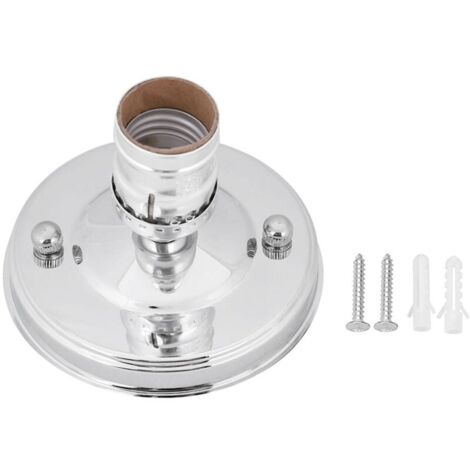 Douille à vis pour ampoule suspendue industrielle vintage E26/E27, support de lampe, argent