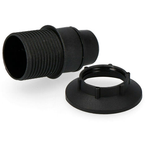 Douille à Visser Noire E14 + Anneau 44025 Sous Emballage Edm Solera