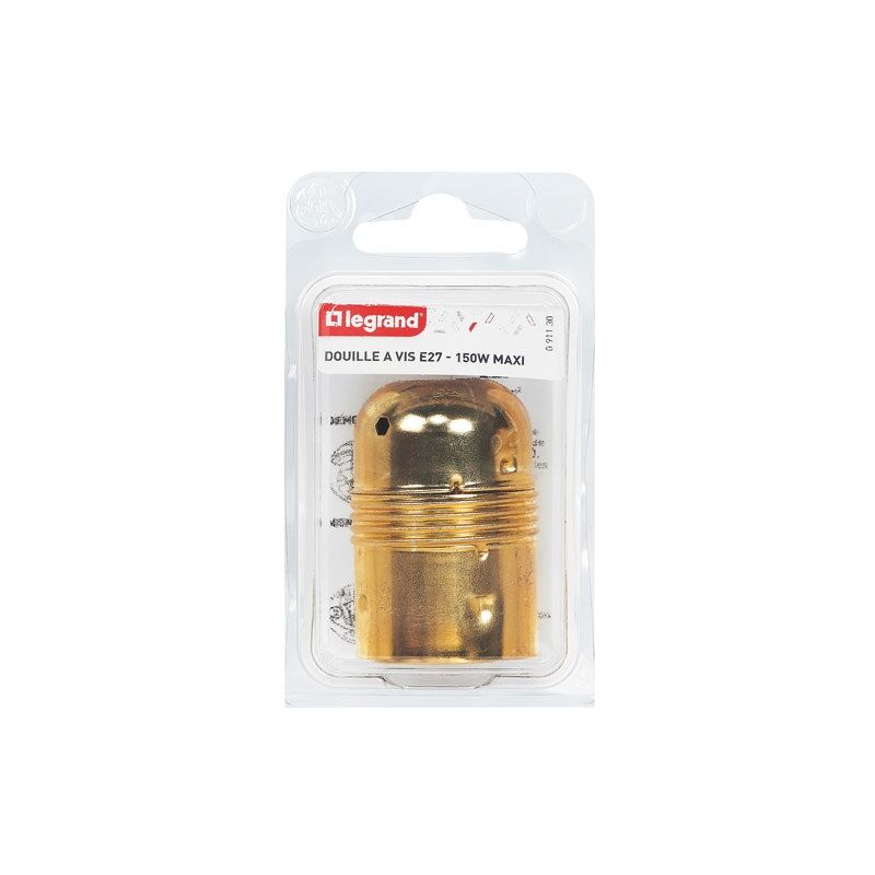 Legrand - Douille E27 acier laitonné s/c