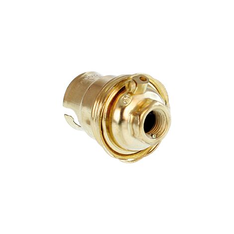 Douille B22 acier laitonné bague simple