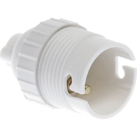 Douille B22 simple bague blanche - Eur'Ohm