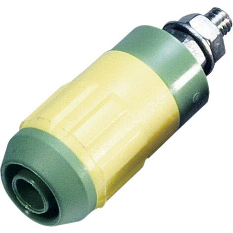 Douille banane Ø de la broche: 4 mm Stäubli XUB-G 66.9684-20 vert, jaune 1 pc(s) D23341