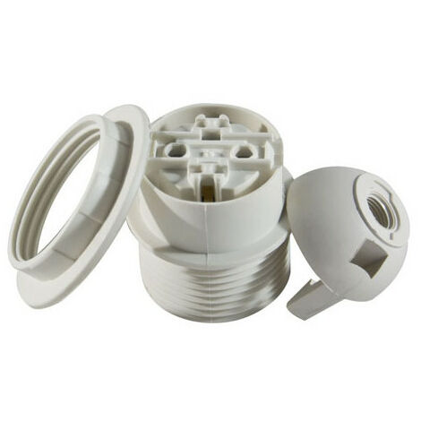 DOUILLE BLANCHE E27+ BAGUE BRANCHEMENT AUTOMATIQUE