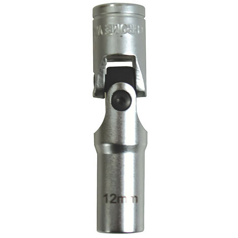 Douille bougie cardan 12 mm - carré 3/8 - 6 pans chrome vanadium - AUTOBEST