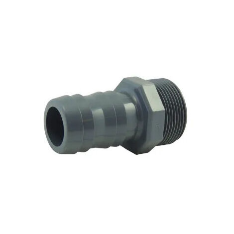 Douille cannelée PVC pression 16 mm, à visser mâle 12x17