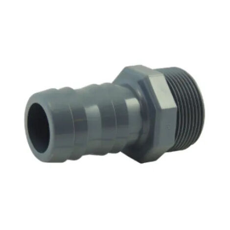 Douille cannelée PVC pression 25 mm, à visser mâle 20x27