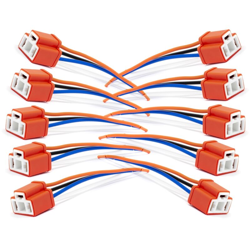 Douille céramique H4 cube pour éclairage 12V/24V x 10
