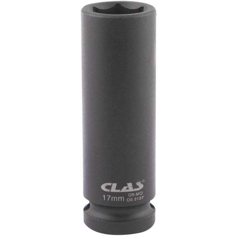 Clas - Douille choc 6 pans longue 17mm 1/2' Cr-Mo - os 3137 Equipements