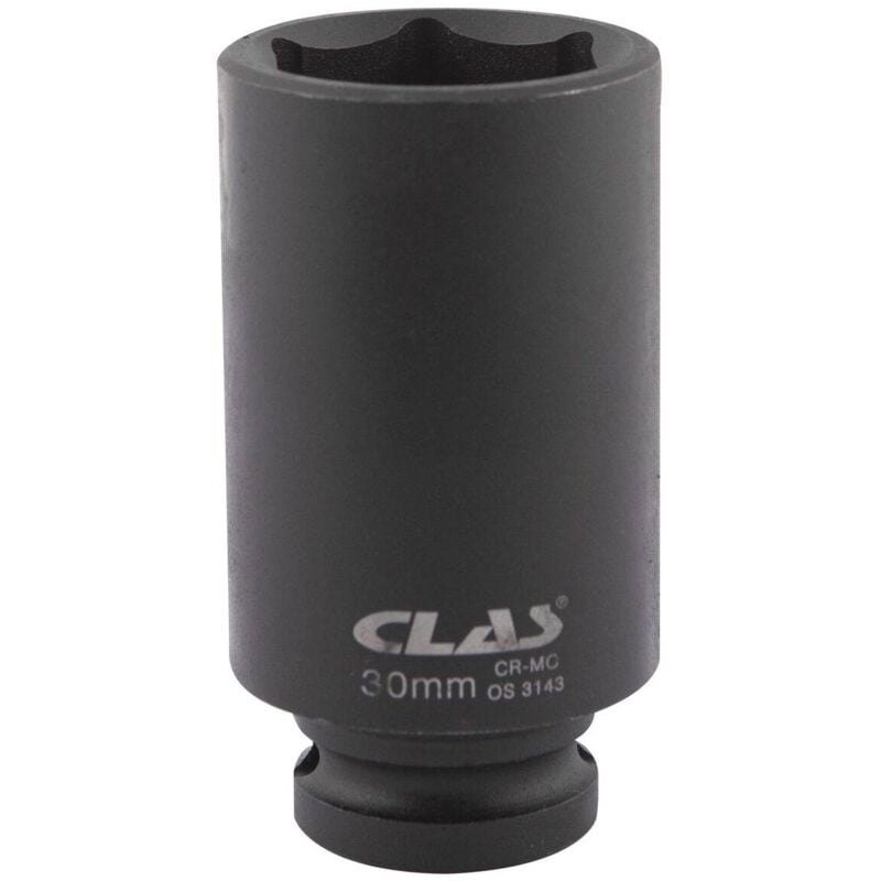 Douille choc 6 pans longue 30mm 1/2' Cr-Mo - os 3143 Clas Equipements