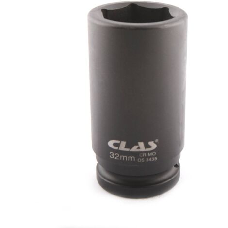 Douille choc 6 pans longue 32mm 3/4" Cr-Mo - OS 3435 - CLAS Equipements