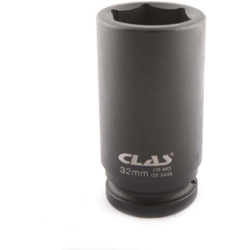 Douille choc 6 pans longue 32mm 3/4' Cr-Mo - os 3435 Clas Equipements