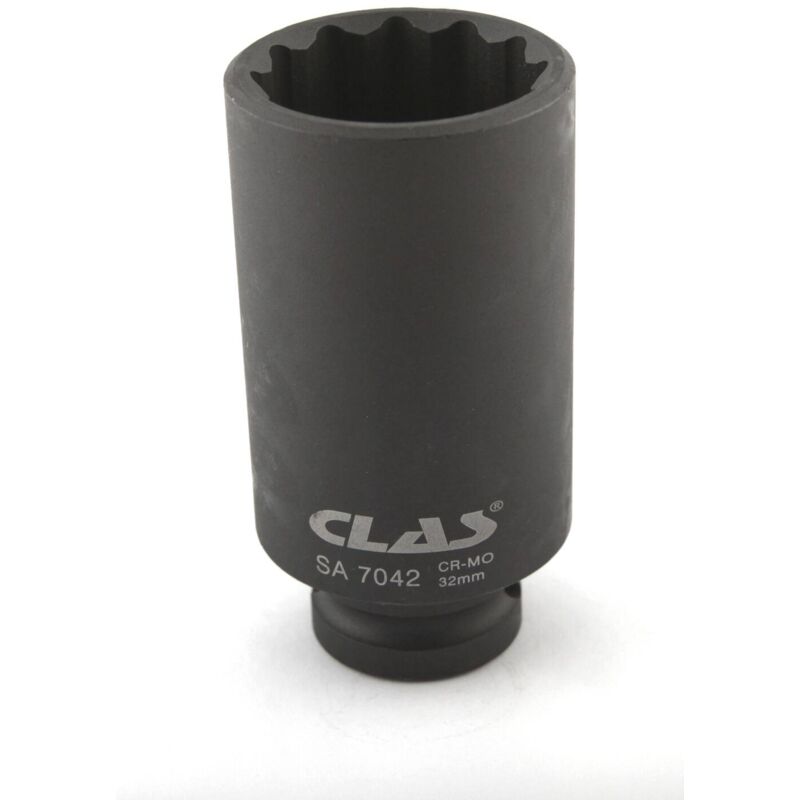 Douille à choc écrou moyeu vag 12 pans 32mm 1/2' L.85mm Cr-Mo - sa 7042 Clas Equipements