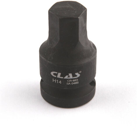 Douille choc écrou moyeu VAG héxagonale 14mm L.43mm 1/2" Cr-Mo - SA 0485 - CLAS Equipements