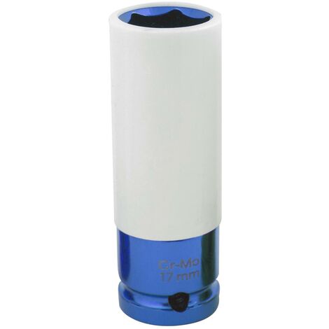 Douille choc gainée 1/2" 17mm bleu Cr-Mo pour jantes - SA 5022 - CLAS Equipements