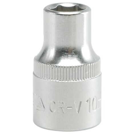 DOUILLE COURTE 6 PANS CHROMÉE 1/2'' 10MM - YT-1203