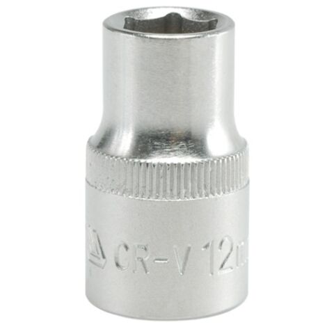 DOUILLE COURTE 6 PANS CHROMÉE 1/2'' 12MM - YT-1205