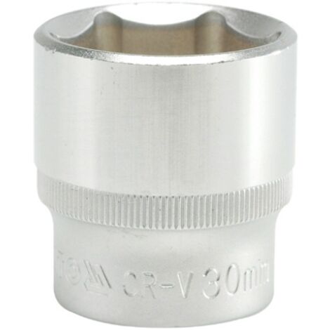 DOUILLE COURTE 6 PANS CHROMÉE 1/2'' 30MM - YT-1219