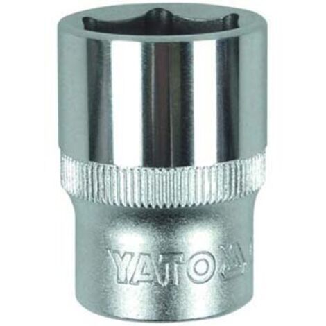 DOUILLE COURTE 6 PANS CHROMÉE 1/2'' 9MM - YT-1202