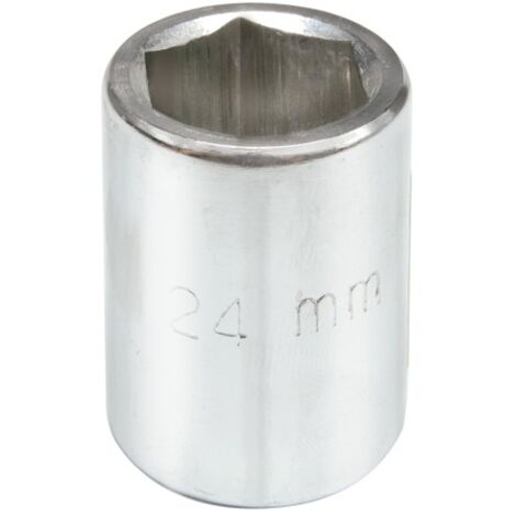 DOUILLE COURTE 6 PANS CHROMÉE 3/4'' 27MM - W-53420