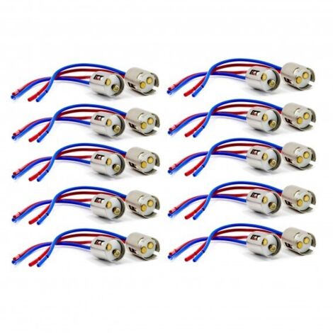 Douille cube céramique P21/5W / 1157 pour éclairage 12V / 24V x 10