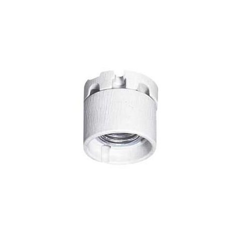 douille culot e27 en porcelaine - Blanc