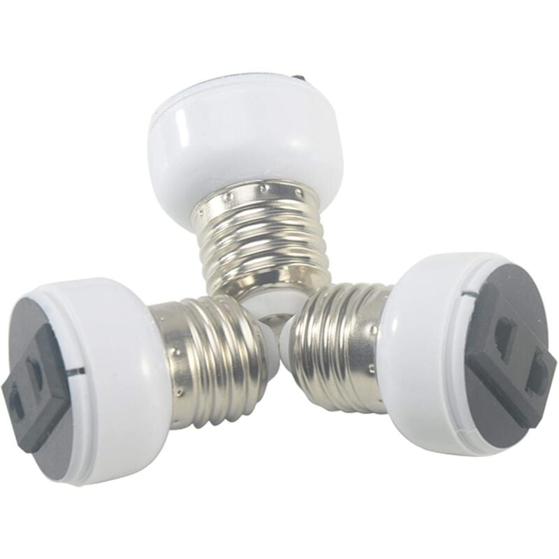 Csparkv - Douille d'ampoule E27 E27, adaptateur de douille E27, accessoire pour douille de lampe, abs blanc, douille de lampe