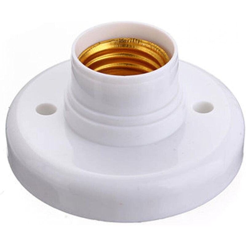 Douille d'ampoule pour ampoule E27, douille d'ampoule E27 rond en plastique à vis douille, douille d'ampoule E27 support mural, support rond à vis