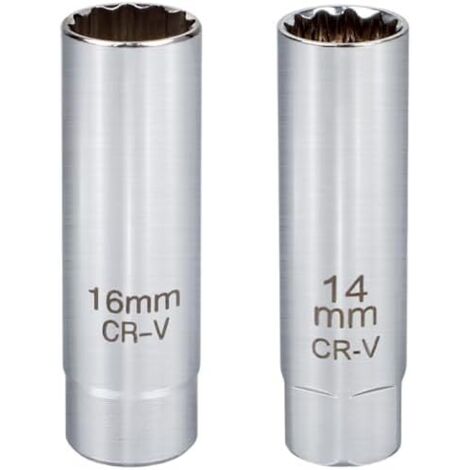 Douille de Bougie Magnétique, 14mm et 16mm CR-V, Clé à d'Allumage pour Voiture, Kit 2 Pièces -
