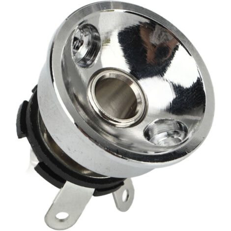 Douille de Jack Guitare en Métal Argenté - Connecteur Durable pour Câbles d'Entrée/Sortie