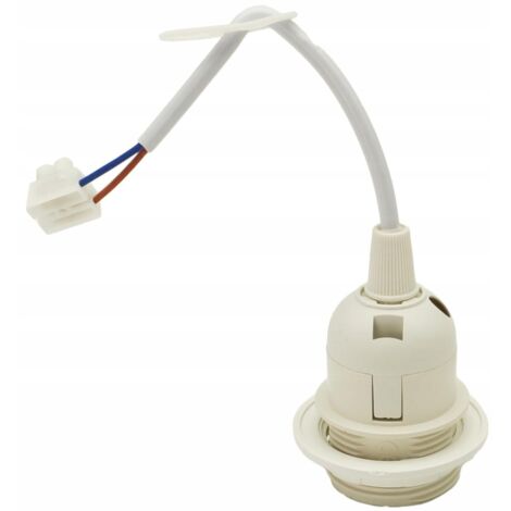 DOUILLE DE LAMPE DE CONSTRUCTION E27 BLANC NON INFLAMMABLE AVEC CÂBLE