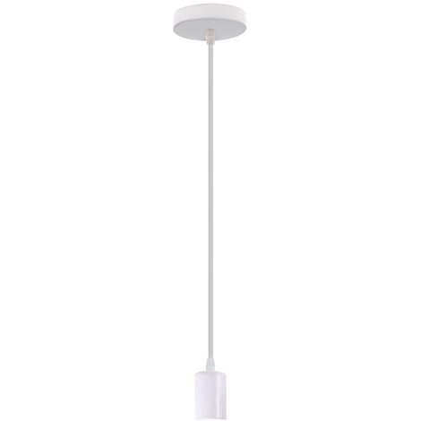 Douille de lampe E27, Suspension luminaire plafond Lampe Accessoires Pendentif Lampe Titulaire Support de lampe plafonnier Antique Edison Suspension - Blanc